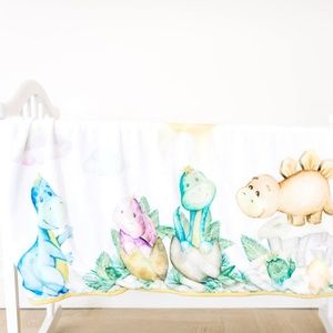 Bamboo Minky Baby Blanket - Baby Dinos